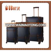 Pu leather 3 pieces Trolley luggage set,Vintage luggage suitcase,Travel luggage suitcase