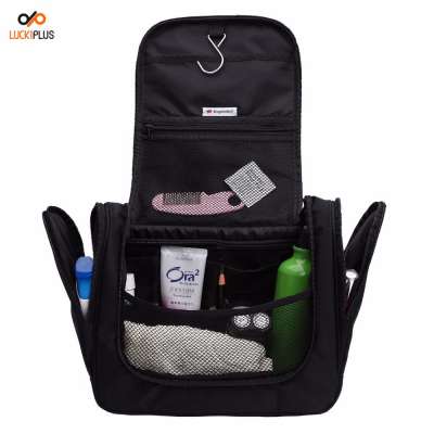 Luckiplus Travel Kit Organizer Bathroom Storage Cosmetic Bag Toiletry Bag Black