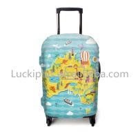 Luckiplus Printing Luggage Cover Stretchy Trolley Case Cover