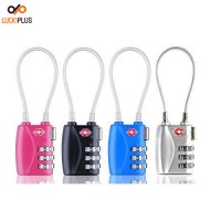 Luckiplus Luggage Locks Combination Password Locks Padlocks TSA Approved 3-Digit Four Color