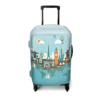 Luckiplus Spandex Full Printing Luggage Cover Suitcase Cover